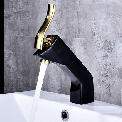 Contemporary Single-Hole Bathroom Faucet, Single-Handle Deck Mount Faucet