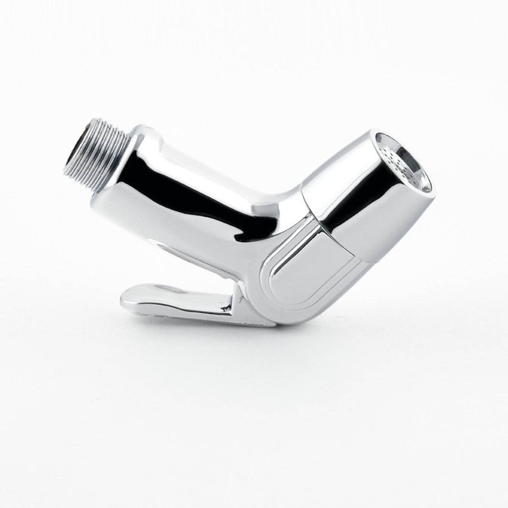 Chrome Handheld Bidet Sprayer, Single-Handle Wall-Mount Toilet Faucet with Hose / Bracket