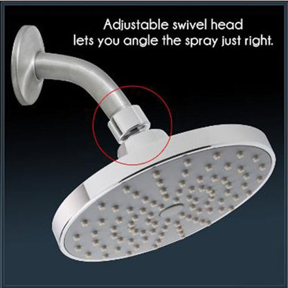 Chrome Modern Rain Shower Head, Swivel Joint Wall-Mount Top Spray Shower Head