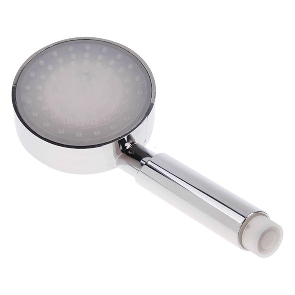 Chrome LED -Changing Handheld Shower Head, Modern ABS 2-Mode Jet-Rainfall Showerhead