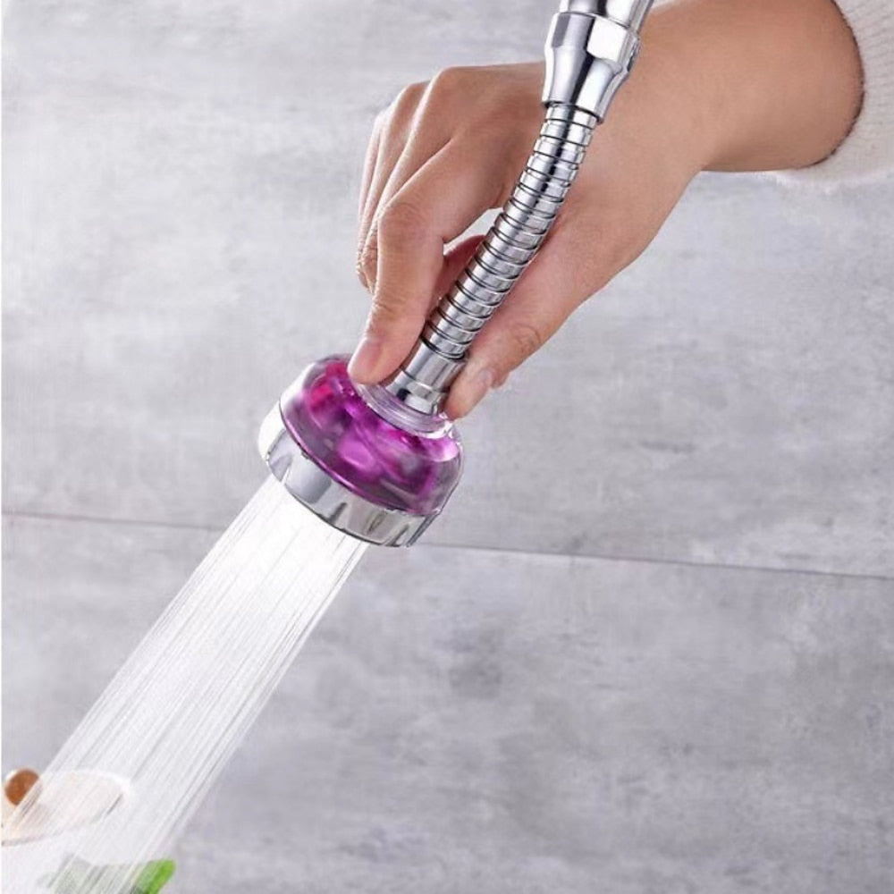 Chrome 360-Degree Swivel Faucet Aerator, Splash-Proof Faucet Spray Head for Kitchen Sink