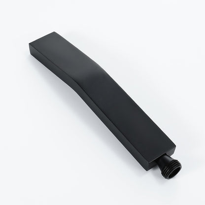 Matte Black Brass Handheld Shower Head, Single-Spray Wall-Mount Hand Shower with Hose / Bracket