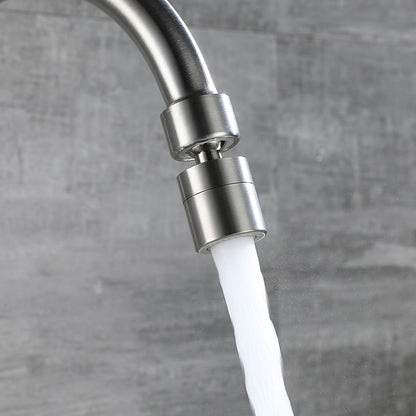 Brushed Nickel Modern Wall-Mount Kitchen Faucet, Dual-Hole Single-Handle Faucet with Handheld Bidet Sprayer