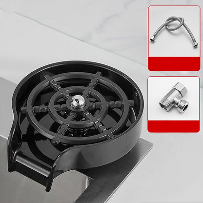 Deck-Mounted Kitchen Sink Glass Rinser, Quick Spray Glass Rinser, Matte Black / Chrome / Gunmetal / Stainless Steel