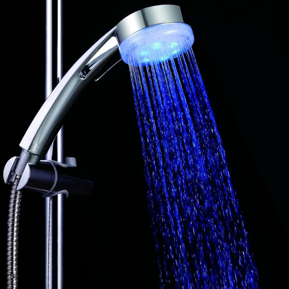 LED -Changing Chrome Handheld Showerhead, Contemporary ABS 2-Mode Spray Showerhead
