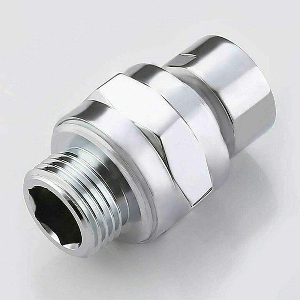 Chrome Modern Brass Swivel Ball Joint Shower Head Adapter, Angle Adjustable Shower Head Adapter
