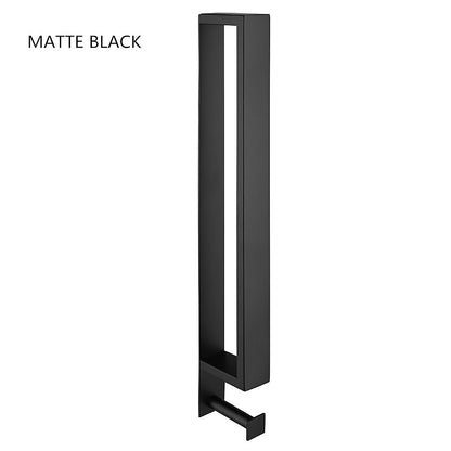 Modern Wall-Mounted Stainless Steel Towel Bar, Self-Adhesive Towel Rack with Integrated Hook, Matte Black / Chrome / Brushed Nickel / Brushed Gold