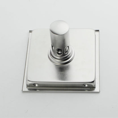 Stainless Steel Modern Square Shower Floor Drain, Floor-Mounted Drain with Removable Cover / Hair Catcher