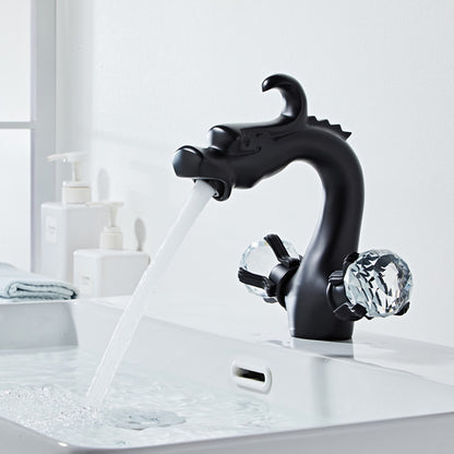 Waterfall Modern Bathroom Vessel Sink Faucet, Single-Handle Single-Hole Brass Basin Faucet