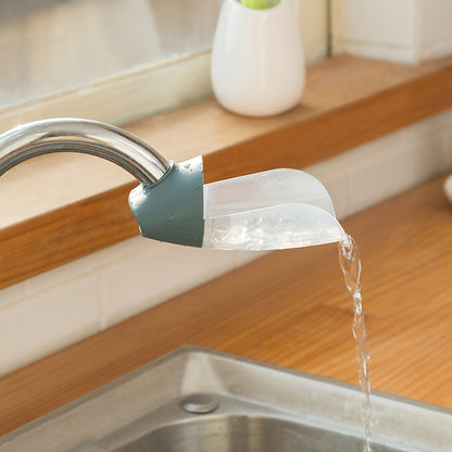 360-Degree Swivel Kitchen Faucet Extender, Splash-Proof Tap Aerator Spray Head with Filter, White / Multi