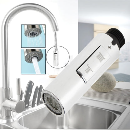 Dual-Mode Pull-Out Replacement Spray Head, ABS Plastic Kitchen Faucet Sprayer, Chrome / Matte Black