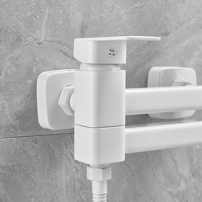 Wall-Mount Single-Handle Swivel Spout Tub Faucet, Bathtub Filler Faucet with Handheld Shower