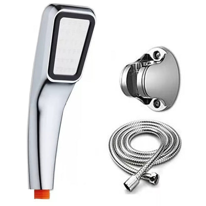 Chrome Handheld Shower Head, High Pressure 300-Hole Water Saving Shower Head with Shower Hose / Wall-Mount Bracket