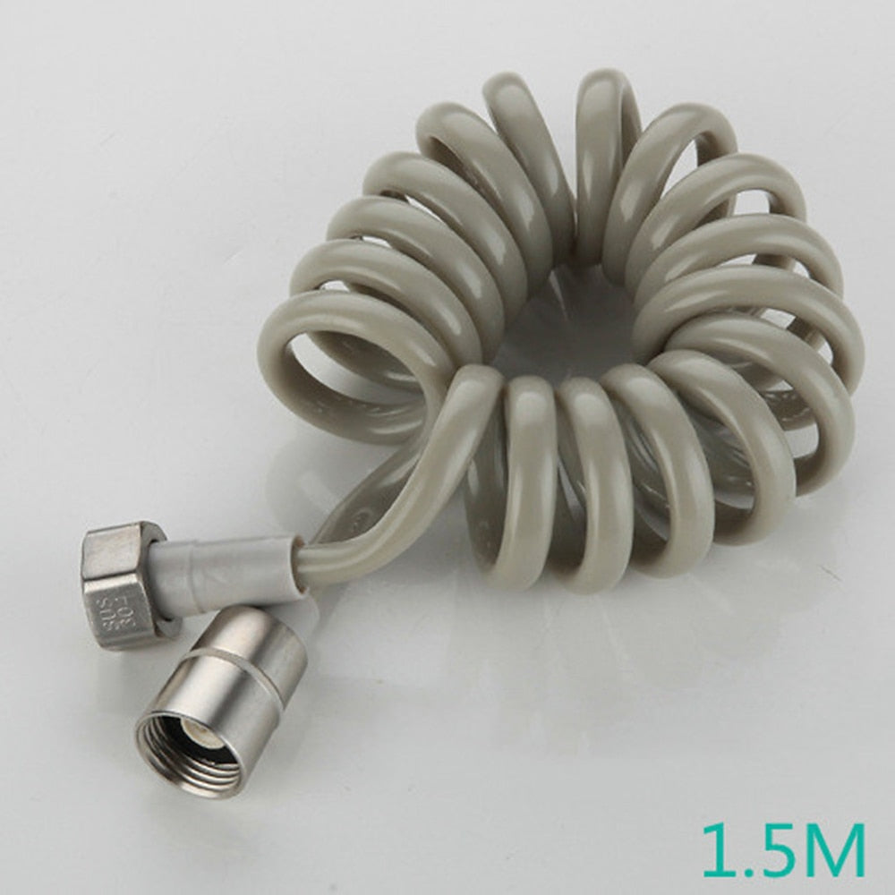 Stainless Steel Handheld Bidet Sprayer Faucet, Wall-Mount Single-Handle Toilet Shattaf with T-Valve / Flexible Hose