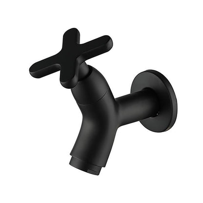 Modern Wall-Mount Bathroom Faucet, Single-Cold Brass Basin Faucet, Gunmetal / Chrome / Matte White