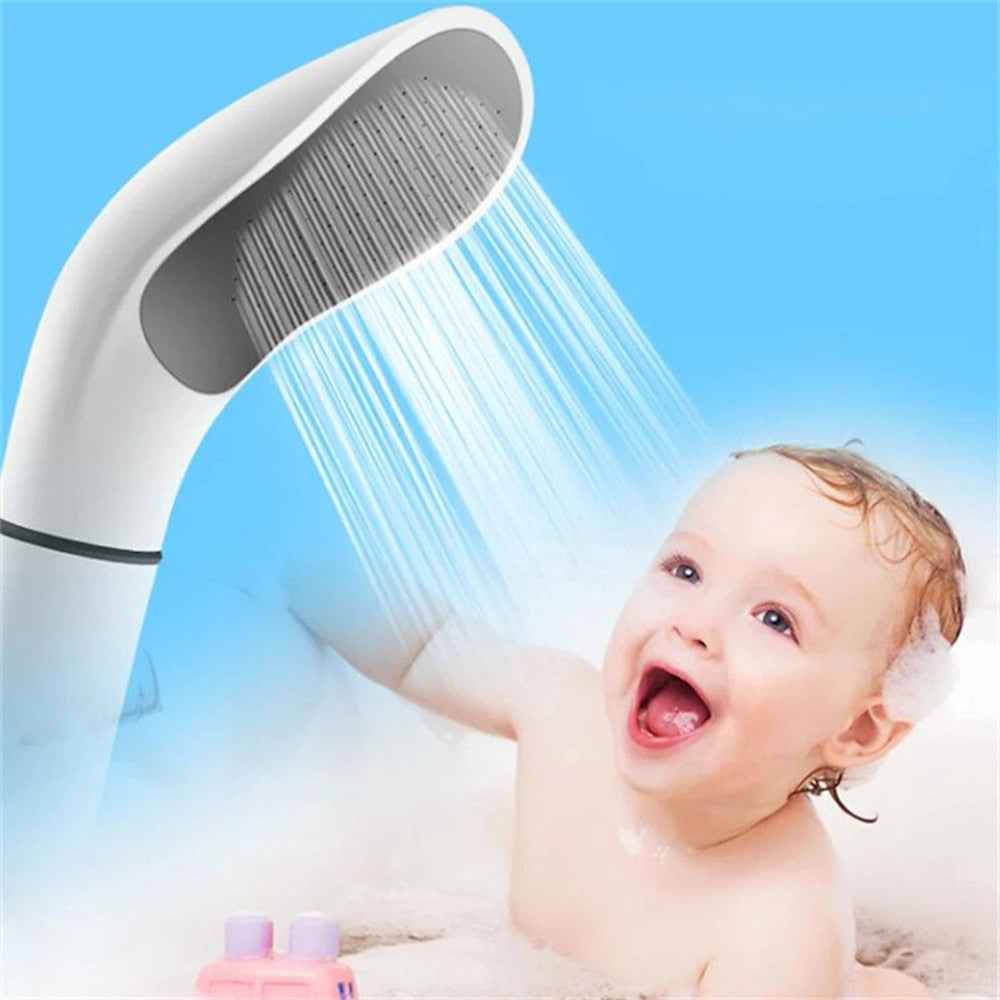 Matte White High Pressure Handheld Shower Head, Modern ABS Purifying Hand Shower