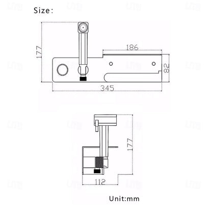 Self-Cleaning Wall-Mounted Bidet Sprayer Faucet, Single-Handle Concealed Valve Spray Set with Toilet Paper Holder / Storage Shelf, Matte Black / Brushed Gold / Chrome / Gunmetal