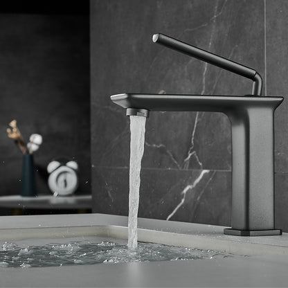 Modern Single-Hole Bathroom Faucet, Single-Handle Brass Vessel Sink Faucet