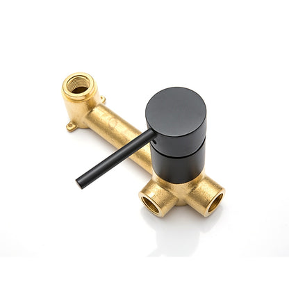 Matte Black Wall-Mount Swivel Spout Bathroom Faucet, Single-Handle Brass Faucet