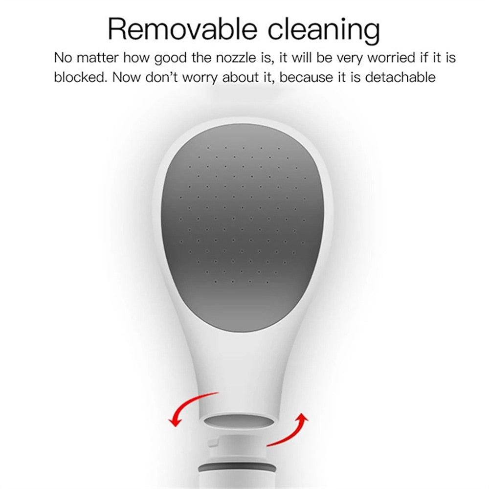 Matte White High Pressure Handheld Shower Head, Modern ABS Purifying Hand Shower