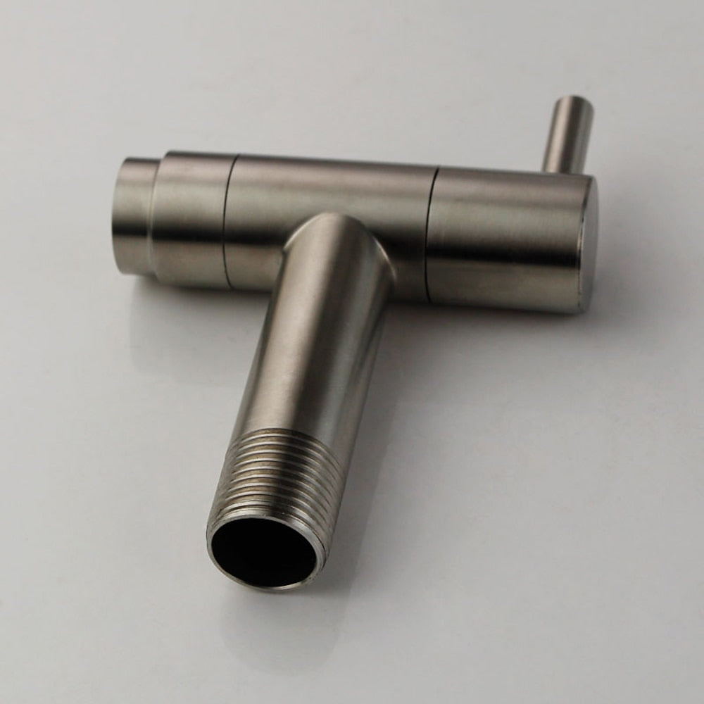 Stainless Steel Wall-Mount Kitchen Faucet, Single-Handle Cold Only Tap