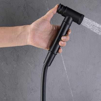 Modern Wall-Mounted Bidet Faucet, Single-Handle Bathroom Bidet Spray Faucet with Handheld Sprayer, Matte Black / Chrome / Brushed Gold