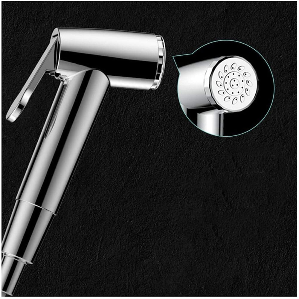 Electroplated ABS Handheld Bidet Sprayer, Self-Cleaning Toilet Faucet with PVC Hose / Valve
