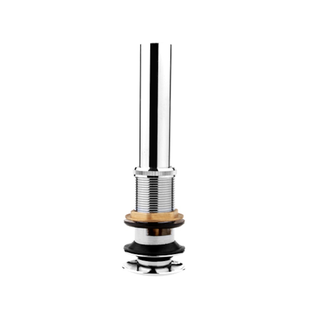 Pop-Up Sink Drain with Overflow, Contemporary Brass Basin Drain, Chrome / Brushed Nickel / Oil-Rubbed Bronze / Antique Brass