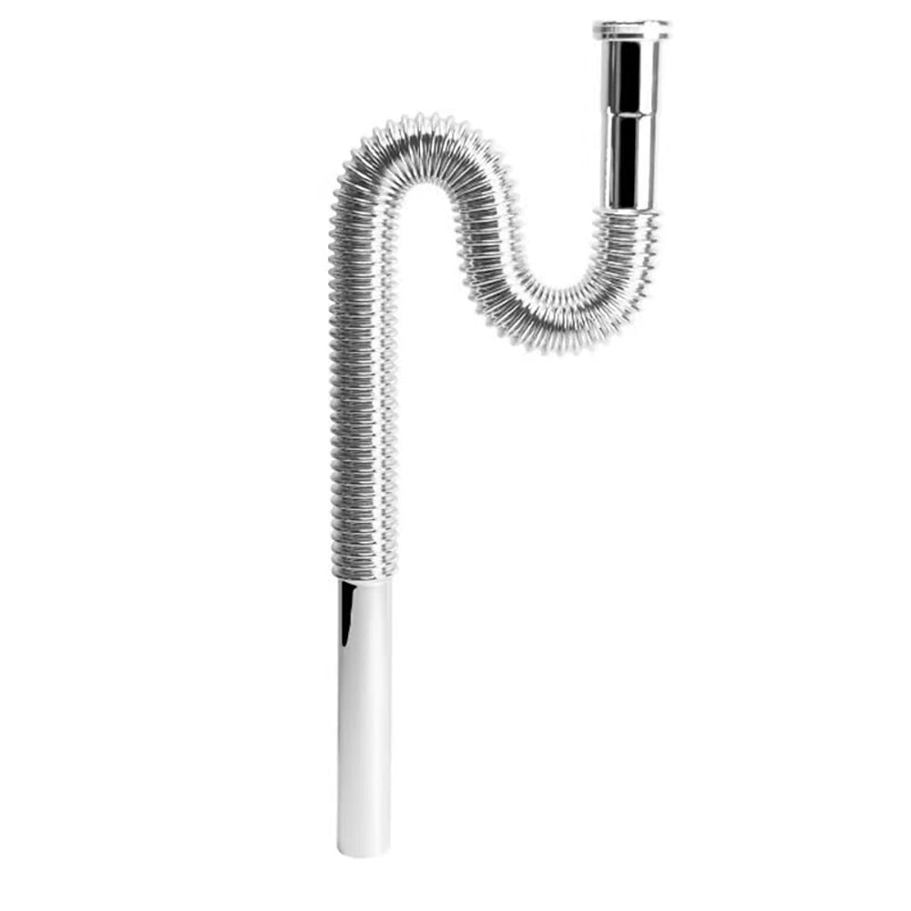 Flexible Expandable Waste Drain Hose, Universal Basin Sink Connector, Chrome / Antique Brass