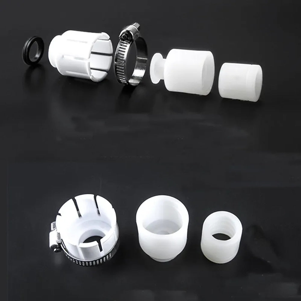 Chrome 360-Degree Swivel Waterfall Faucet Aerator, 4-in-1 Multi-Function Spray Head with Adapter