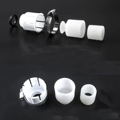 Chrome 360-Degree Swivel Waterfall Faucet Aerator, 4-in-1 Multi-Function Spray Head with Adapter