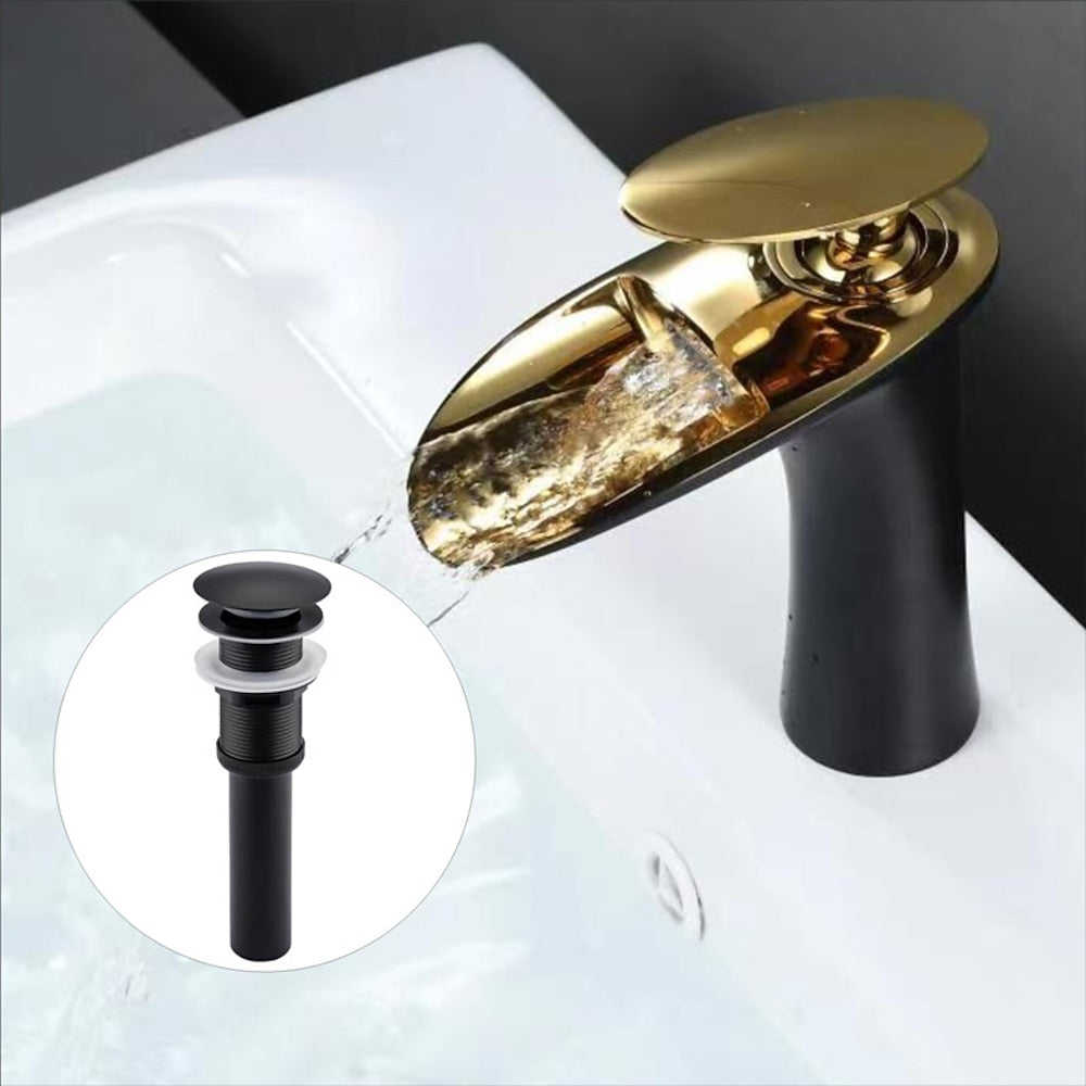 Modern Waterfall Bathroom Faucet, Single-Handle Single-Hole Faucet