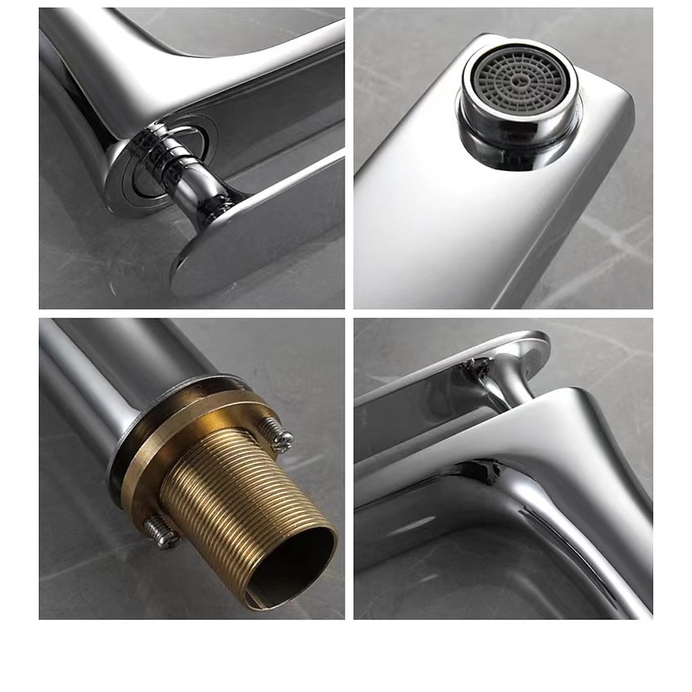 Modern Tall Vessel Sink Faucet, Single-Handle Single-Hole Brass Faucet