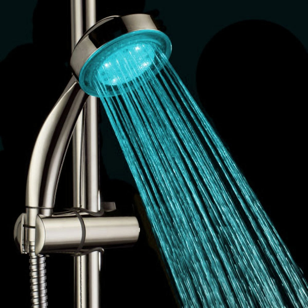 Chrome LED -Changing Handheld Showerhead, 2-Spray Mode Hand Shower