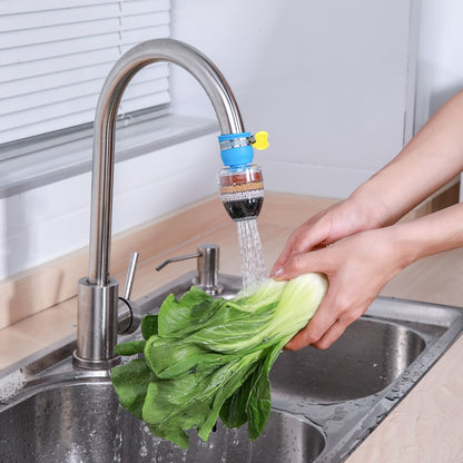Multi- Six-Layer Faucet Water Filter, Adjustable Splash-Proof Tap Purifier Attachment for Kitchen / Bathroom