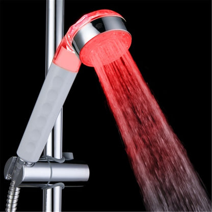 LED -Changing Chrome Hand Shower, Temperature-Sensitive 3- Handheld Shower