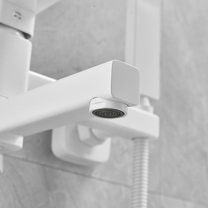 Wall-Mount Single-Handle Swivel Spout Tub Faucet, Bathtub Filler Faucet with Handheld Shower