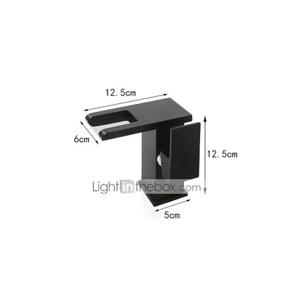 LED Waterfall Bathroom Faucet, Modern Single-Handle Brass Faucet, Matte Black / Matte White / Chrome