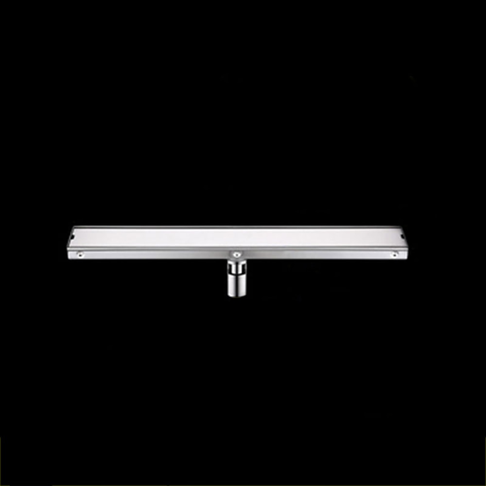 Stainless Steel Modern Tile Insert Linear Shower Drain, Rectangle Floor Drain with Removable Cover