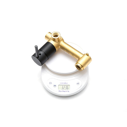 Matte Black Wall-Mount Swivel Spout Bathroom Faucet, Single-Handle Brass Faucet