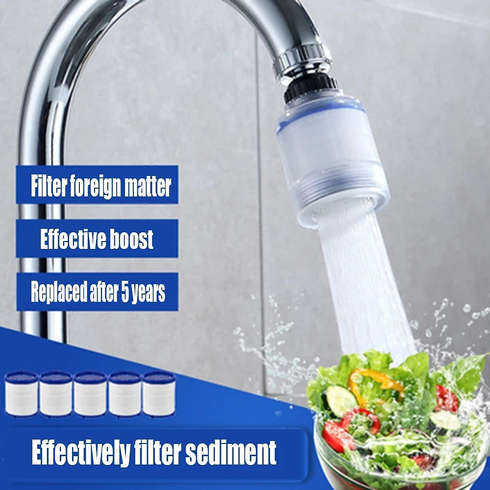 Rotatable Pressurized Faucet Aerator, Anti-Splash Water Saving Faucet Filter