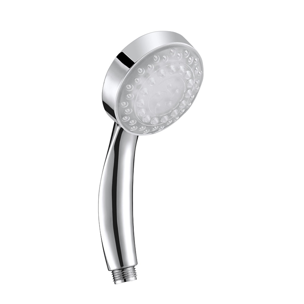 LED -Changing Chrome Handheld Shower Head, Contemporary ABS Plastic Rainfall Shower Head