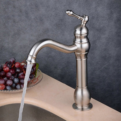 360-Degree Swivel Single-Hole Bathroom Faucet, Single-Handle High Arc Faucet, Antique Brass / Oil-Rubbed Bronze / Brushed Nickel / Chrome