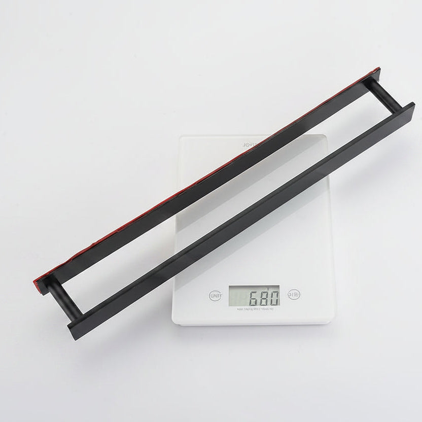 Self-Adhesive SUS304 Stainless Steel Towel Bar, Wall-Mounted No-Drill Towel Holder with Hook, Matte Black / Chrome / Brushed Nickel
