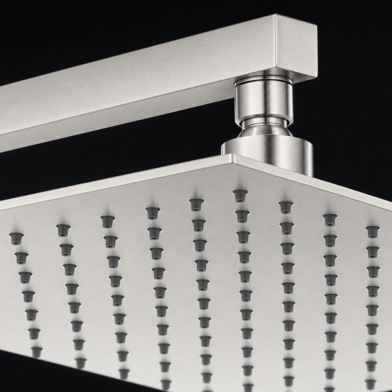 12-Inch Square Rain Shower Head Concealed Shower System, Brushed Nickel