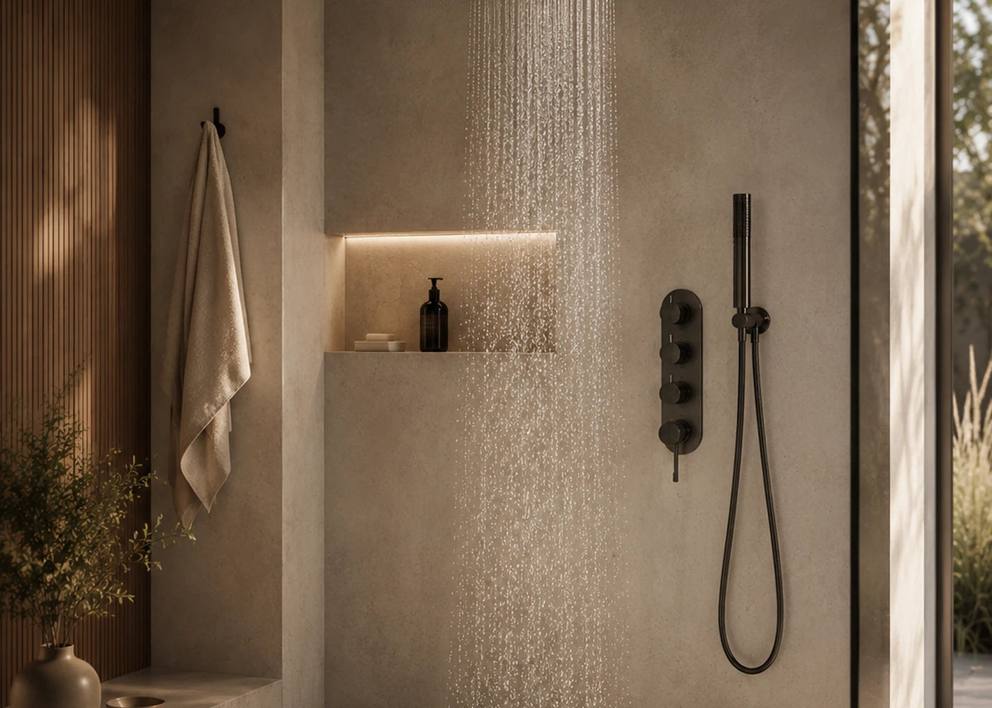 Shower system designed for coverage and control