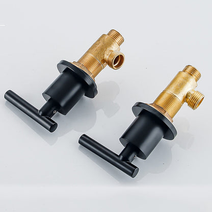 Modern 3-Hole Widespread Bathroom Faucet, Brass Dual-Handle Faucet with 360-Degree Swivel Spout, Chrome / Matte Black / Polished Gold