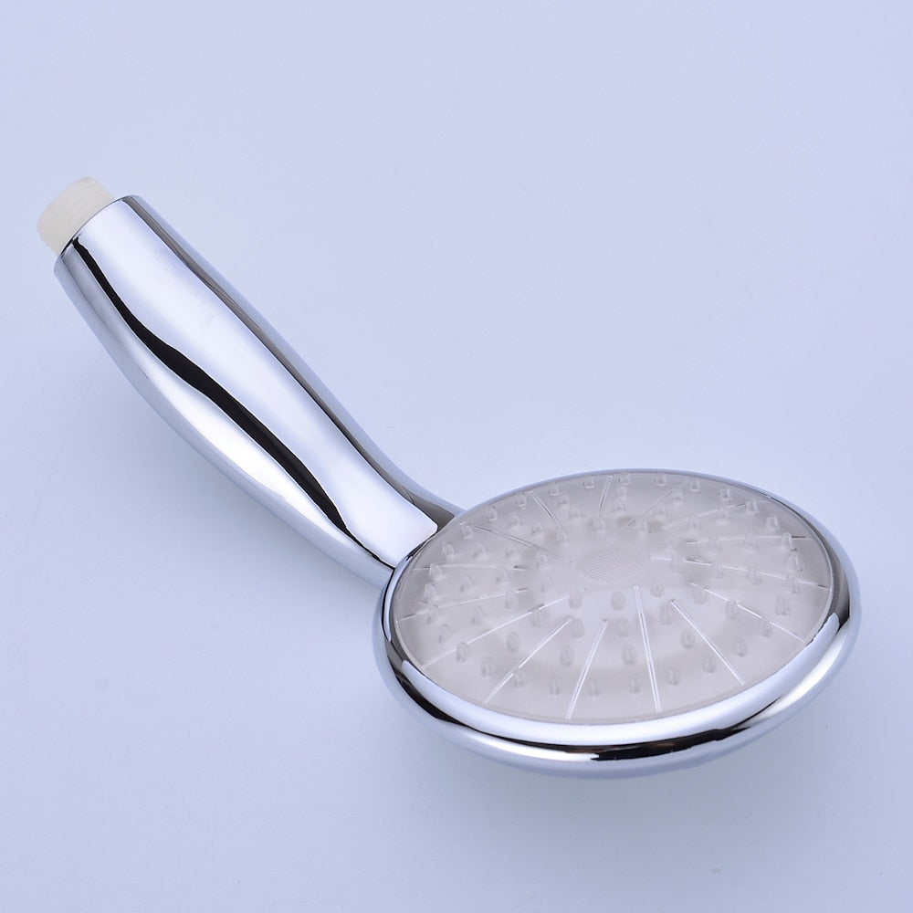 Chrome Contemporary LED Handheld Shower Head, ABS Plastic Hand Shower with Jet / Rainfall Spray Modes