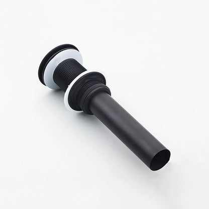 Modern Solid Brass Bathroom Sink Pop-Up Drain, Push-Button Drain Stopper without Overflow, Antique Brass / Brushed Nickel / Matte Black / Chrome / Brushed Gold