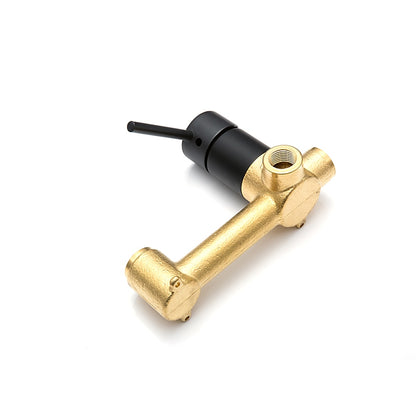 Matte Black Wall-Mount Swivel Spout Bathroom Faucet, Single-Handle Brass Faucet